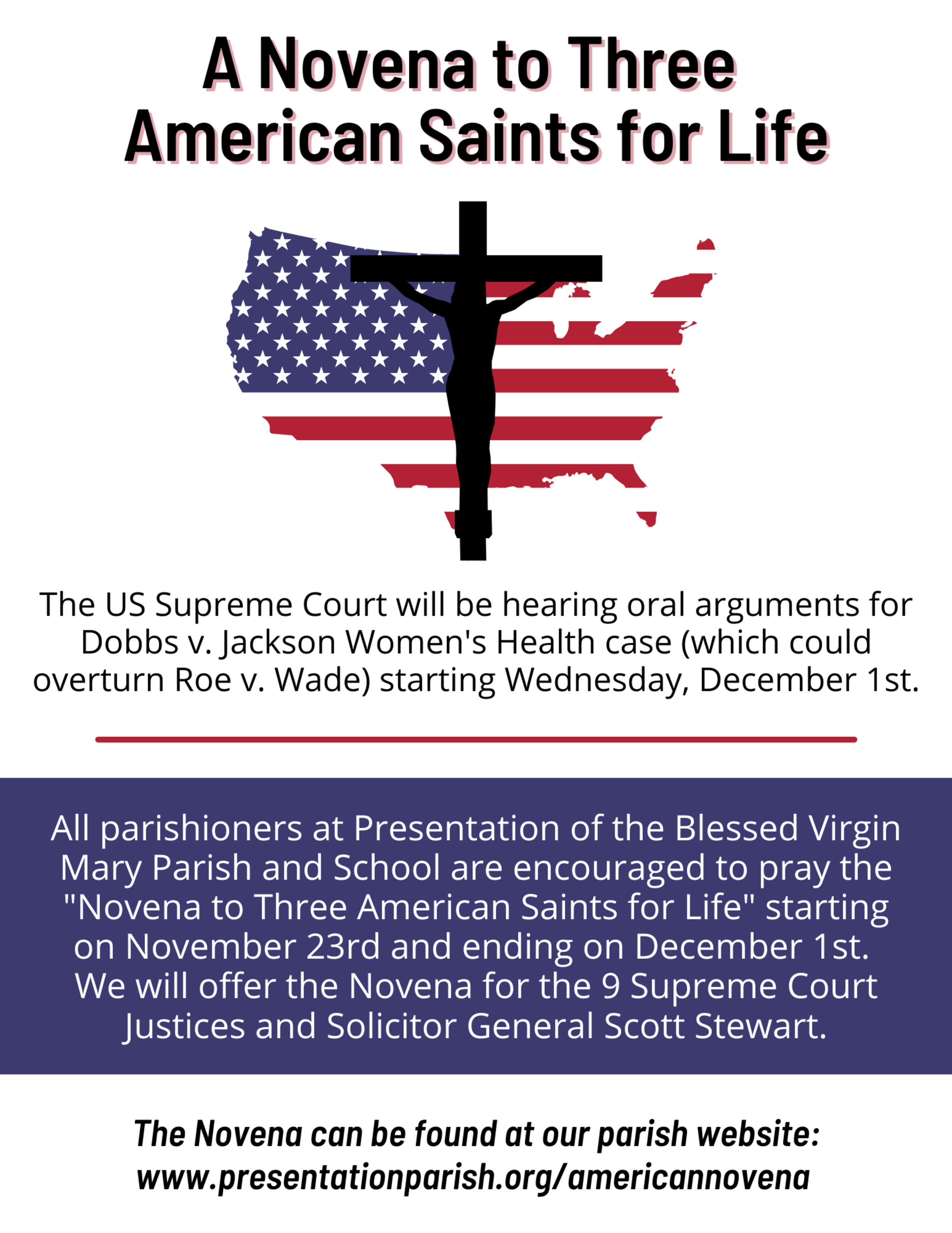 A Novena To Three American Saints For Life