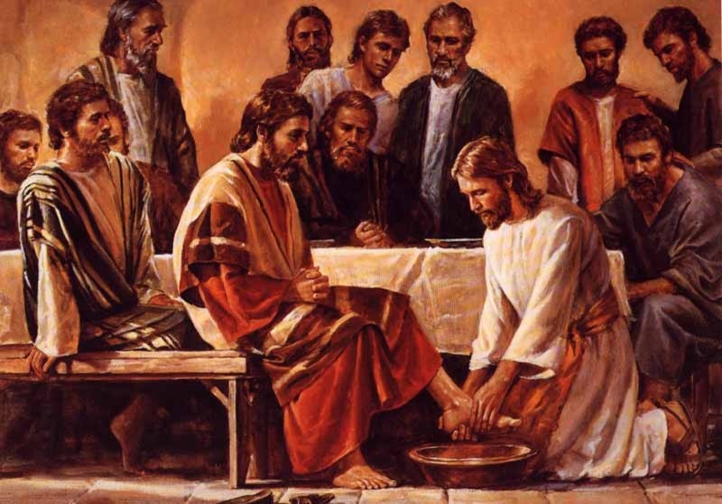 Jesus Washing Feet Of Disciples 800x557